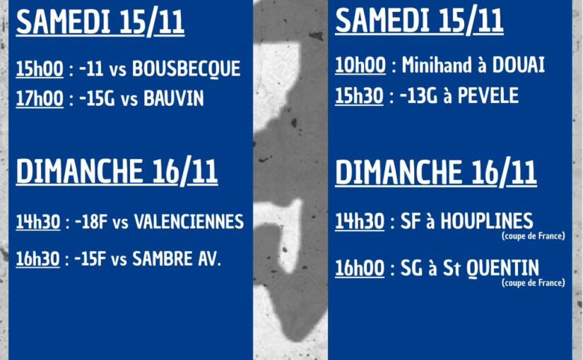 Week-end de haut vol entre championnat et Coupe de France !